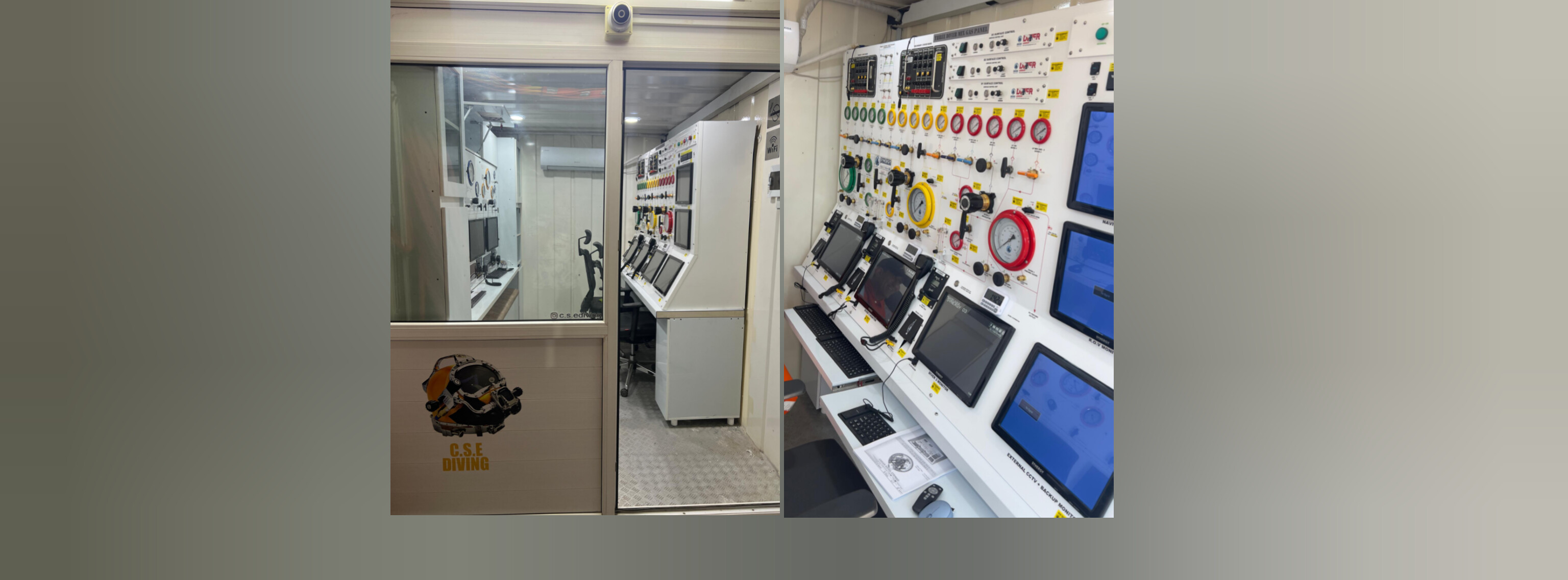 Mixed gas and air monitoring control room